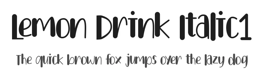 Lemon Drink Italic1 by Heru Utama Putra — Script Font