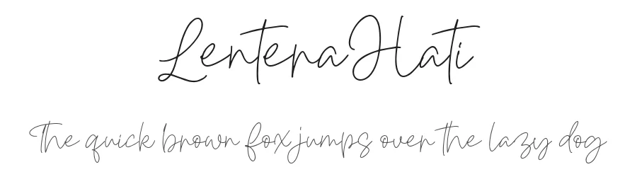 LenteraHati by Randi Ilhamsyah — Script Font