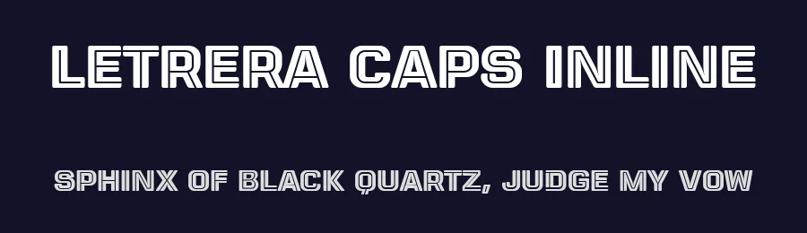 Letrera Caps Inline by Fernando Haro — Display Font — thumbnail 2
