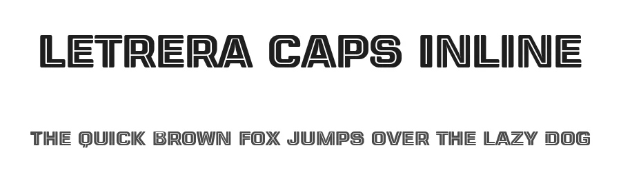 Letrera Caps Inline by Fernando Haro — Display Font