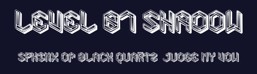 Level 01 Shadow by Qkila — Display Font — thumbnail 2