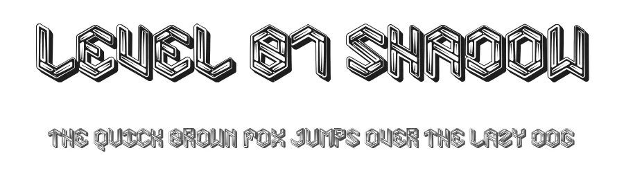 Level 01 Shadow by Qkila — Display Font