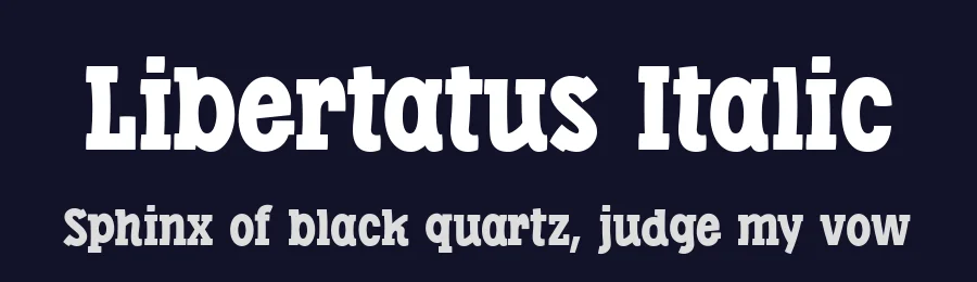 Libertatus Italic by Fernando Haro — Display Font — thumbnail 2