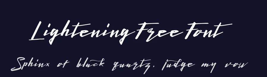 LighteningFreeFont by Hendra Maulia — Script Font — thumbnail 2