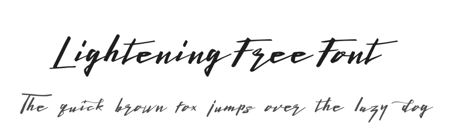LighteningFreeFont by Hendra Maulia β Script Font
