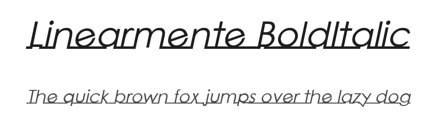 Linearmente BoldItalic by Jambo! — Display Font
