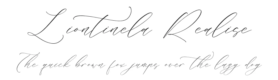 Liontinela Realise by Heru Utama Putra — Script Font