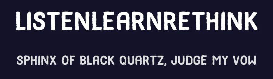 ListenLearnRethink by Frances Ludlam — Display Font — thumbnail 2