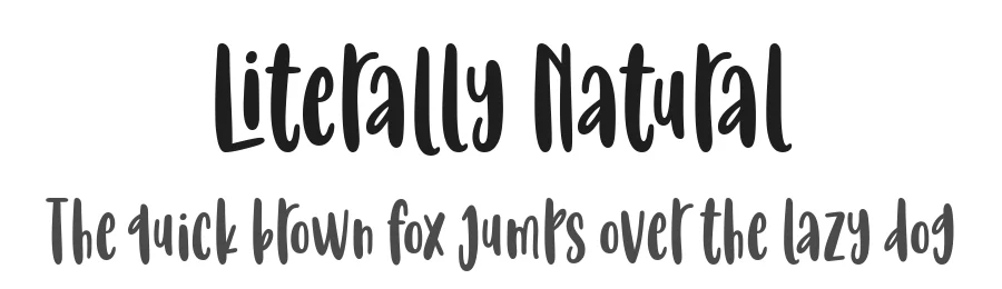 Literally Natural by Situjuh Nazara — Script Font