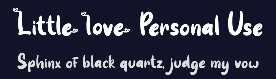 Little love Personal Use by Fadli Ramadhan Iskandar — Display Font — thumbnail 2