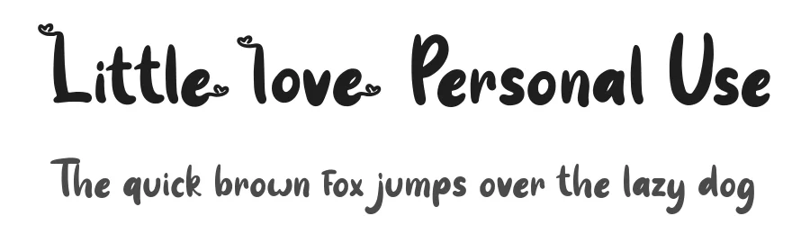 Little love Personal Use by Fadli Ramadhan Iskandar — Display Font