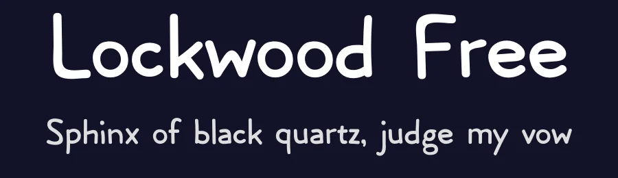 Lockwood Free by Quzma Supply Co. — Sans Font — thumbnail 2