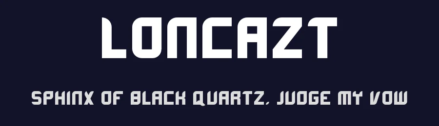 Loncazt by Aaron Bradley — Sans Font — thumbnail 2