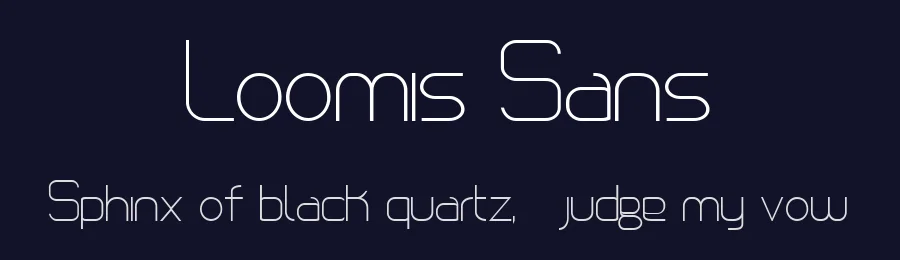 Loomis Sans by John Gauthier — Display Font — thumbnail 2