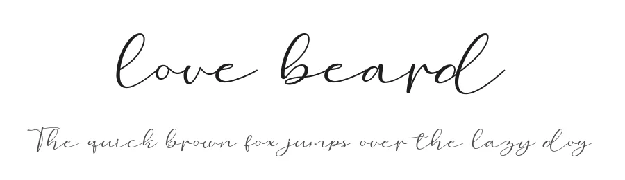 love beard by munawir — Display Font