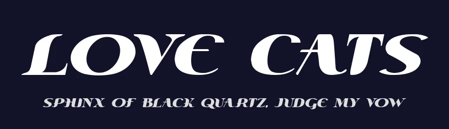 Love Cats by Joseph Dawson — Display Font — thumbnail 2