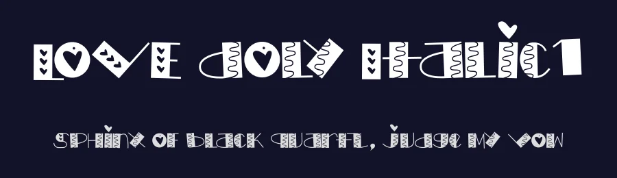 LOVE doly Italic1 by Heru Utama Putra — Display Font — thumbnail 2