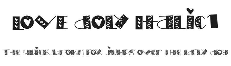 LOVE doly Italic1 by Heru Utama Putra — Display Font