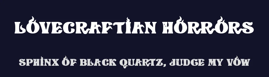 Lovecraftian Horrors by Joseph Dawson — Display Font — thumbnail 2