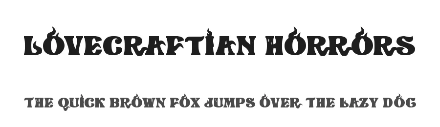 Lovecraftian Horrors by Joseph Dawson — Display Font