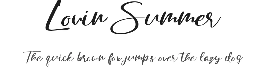 Lovin Summer by Laire Banyu Sandi Pawenang — Sans Font