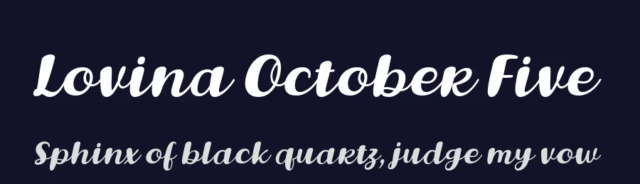 Lovina October Five by Situjuh Nazara — Display Font — thumbnail 2