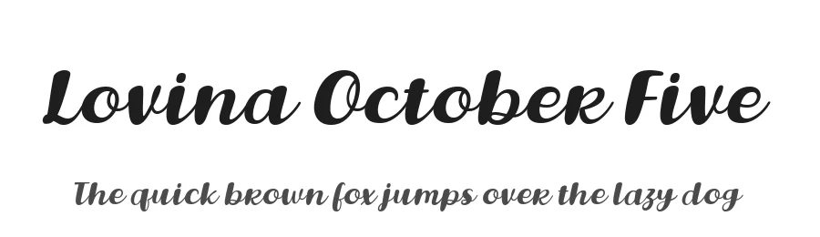 Lovina October Five by Situjuh Nazara — Display Font