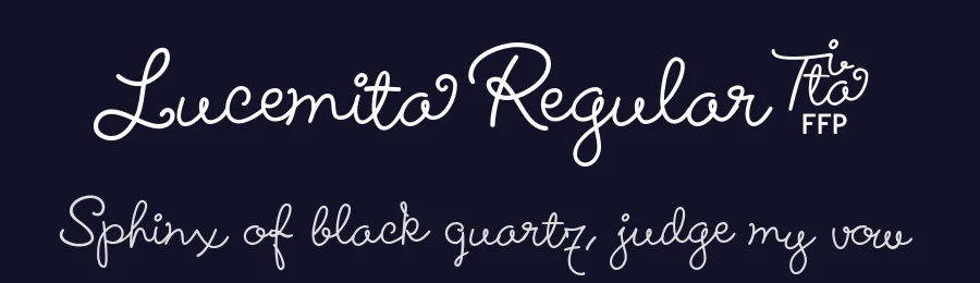 Lucemita Regular1 by Fernando Haro — Script Font — thumbnail 2
