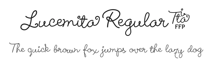 Lucemita Regular1 by Fernando Haro — Script Font