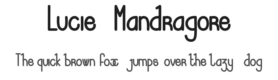 Lucie Mandragore by dcoxy Medina Gregory — Script Font