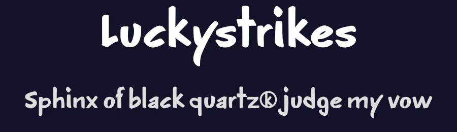 Luckystrikes by Kustomtype — Display Font — thumbnail 2