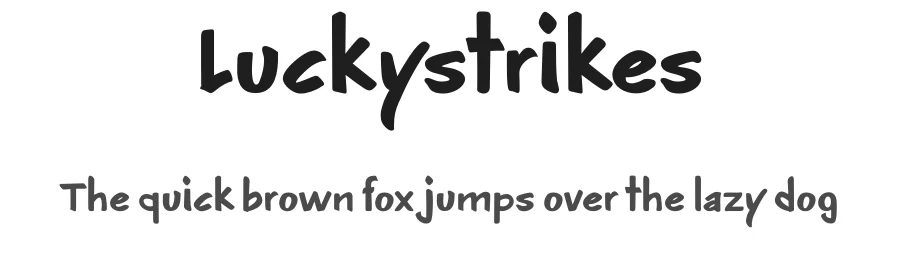 Luckystrikes by Kustomtype — Display Font