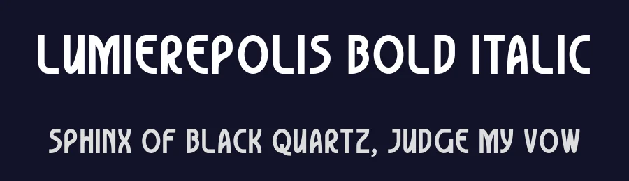 Lumierepolis Bold Italic by GGBotNet — Display Font — thumbnail 2