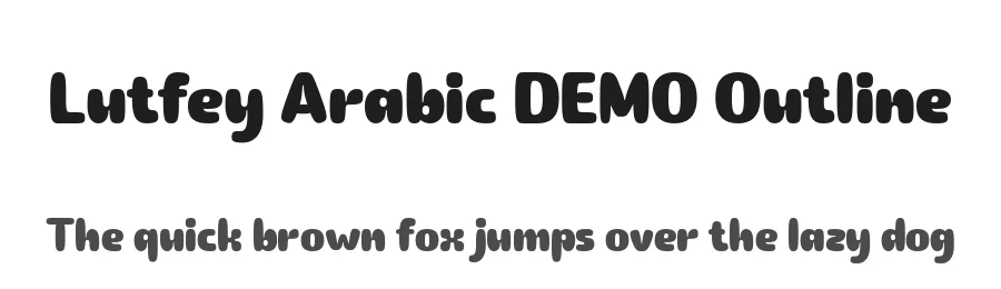 Lutfey Arabic DEMO Outline by Nur Syamsi & Bustanul Arifin β Display Font