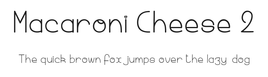 Macaroni Cheese 2 by dcoxy Medina Gregory — Display Font