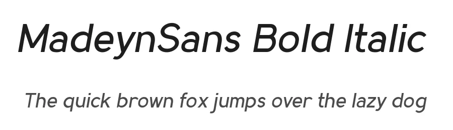 MadeynSans Bold Italic by Rachel San — Sans Font