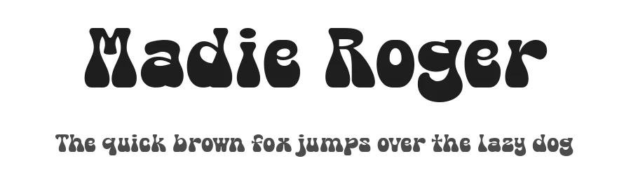 Madie Roger by Situjuh Nazara — Display Font