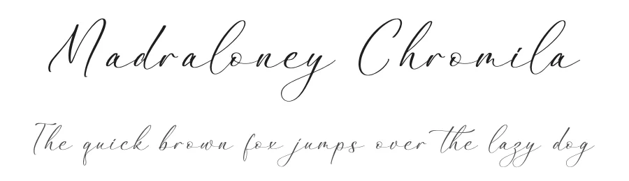 Madraloney Chromila by Heru Utama Putra — Script Font