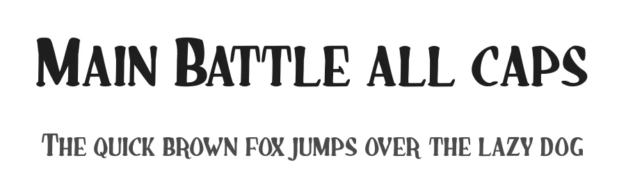 Main Battle all caps by Nur Khanifa Subkhi β Display Font