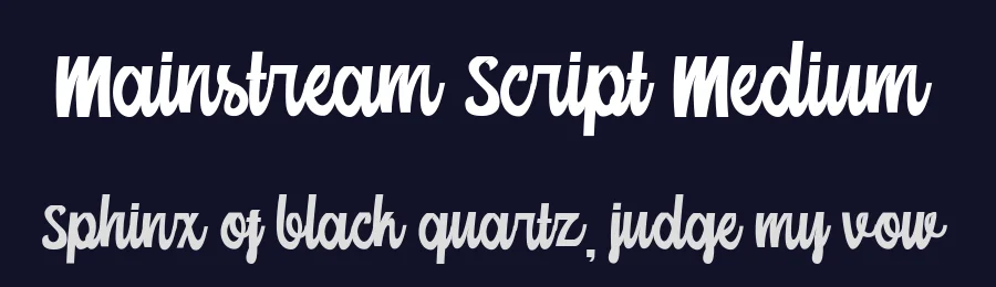 Mainstream Script Medium by Debut Studio — Script Font — thumbnail 2
