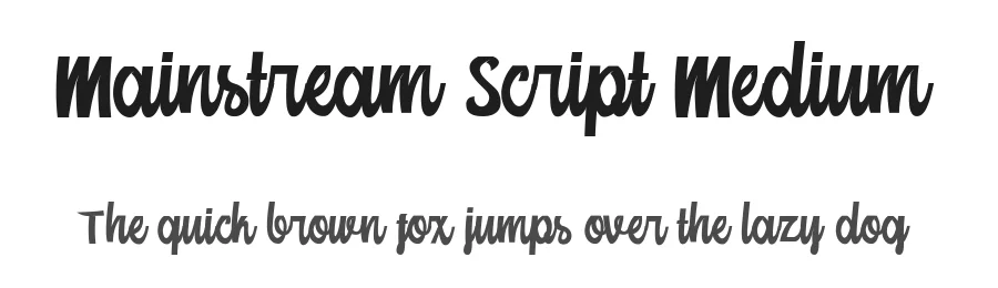 Mainstream Script Medium by Debut Studio — Script Font