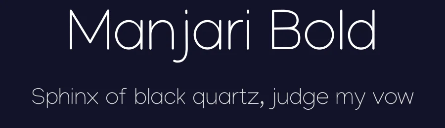 Manjari Bold by Santhosh Thottingal — Sans Font — thumbnail 2