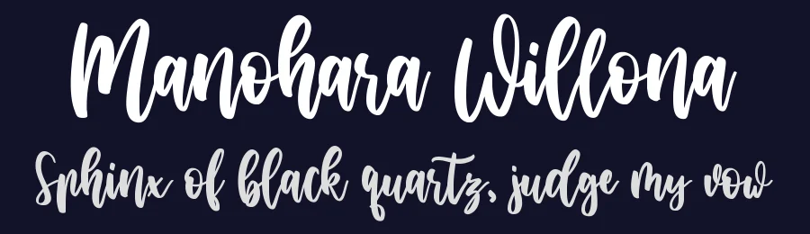 Manohara Willona by M Arif Dwi Prasetyo & Eko Nurcahyo — Sans Font — thumbnail 2
