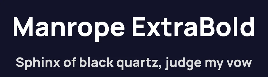 Manrope ExtraBold by Mikhail Sharanda — Sans Font — thumbnail 2