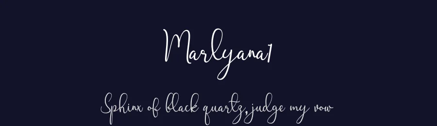 Marlyana1 by Heru Utama Putra — Script Font — thumbnail 2