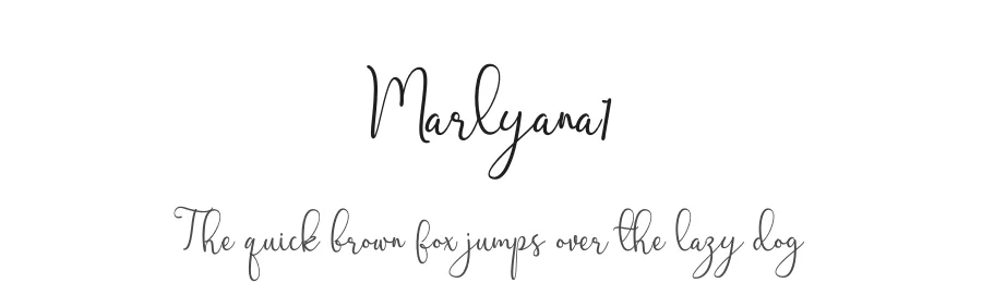 Marlyana1 by Heru Utama Putra — Script Font