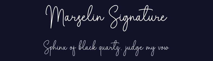 Marselin Signature by Rayvaldo Rizki Pratama Augusta — Script Font — thumbnail 2