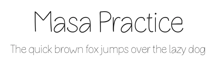 Masa Practice by Masa Aska Sanurumi — Script Font
