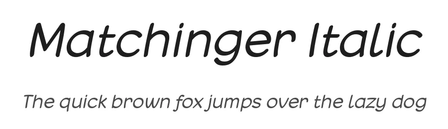 Matchinger Italic by Situjuh Nazara — Script Font