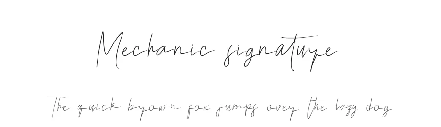 Mechanic signature by Nomlimofont — Sans Font